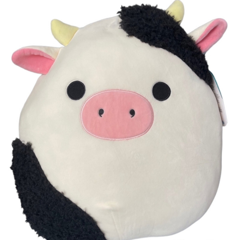 8" RARE 2022 Edition Squishmallows Official Conner the Fuzzy Cow Plush Toy - Picture 1 of 5